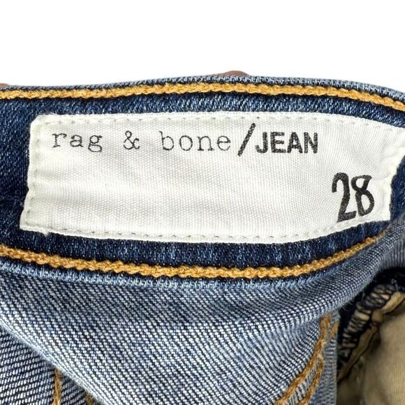 |EUC| RAG & BONE Denim Cropped Asymmetrical Hem Jeans - Picture 6 of 9